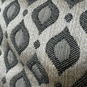 2+ Yards of Silver Black and Gray Upholstery Fabric Thick Comfortable